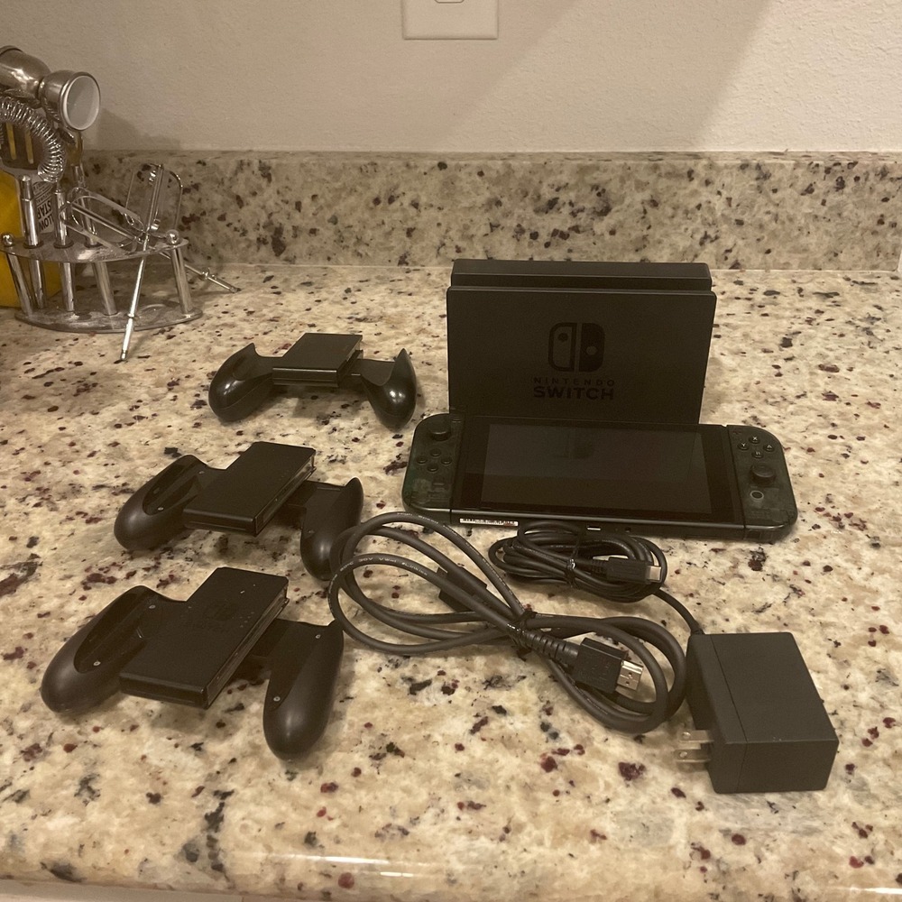 Nintendo Switch V2 32GB Console Dock Generic Controllers Charger Bundle System